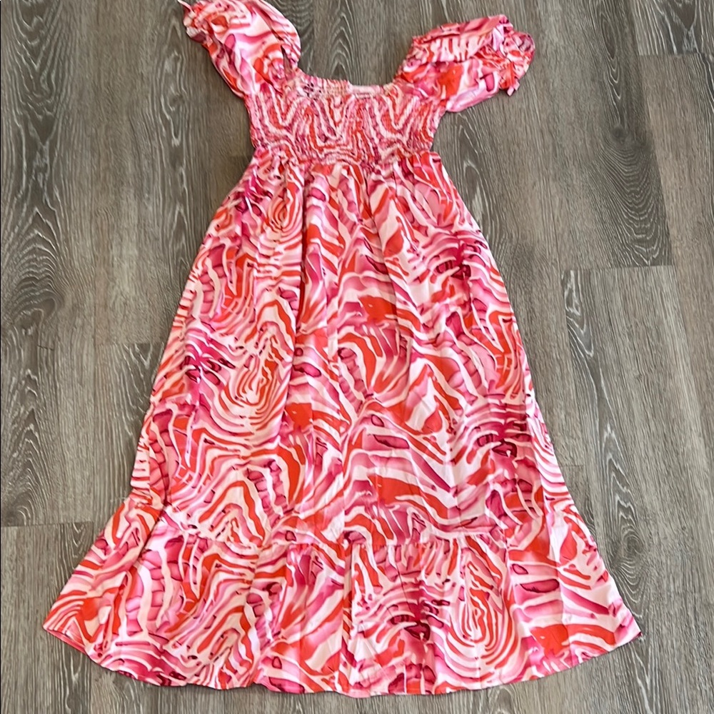Pink and Orange Dress